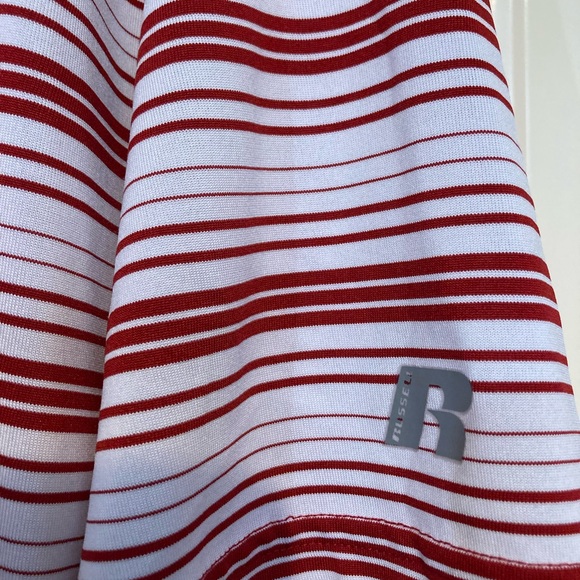 Men’s Russell Alabama Crimson Tide S/S Polo Shirt Size 2X (50-52) Red/White Logo - Picture 6 of 8